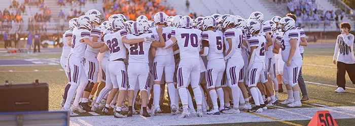 Buffalo Bison pregame huddle
