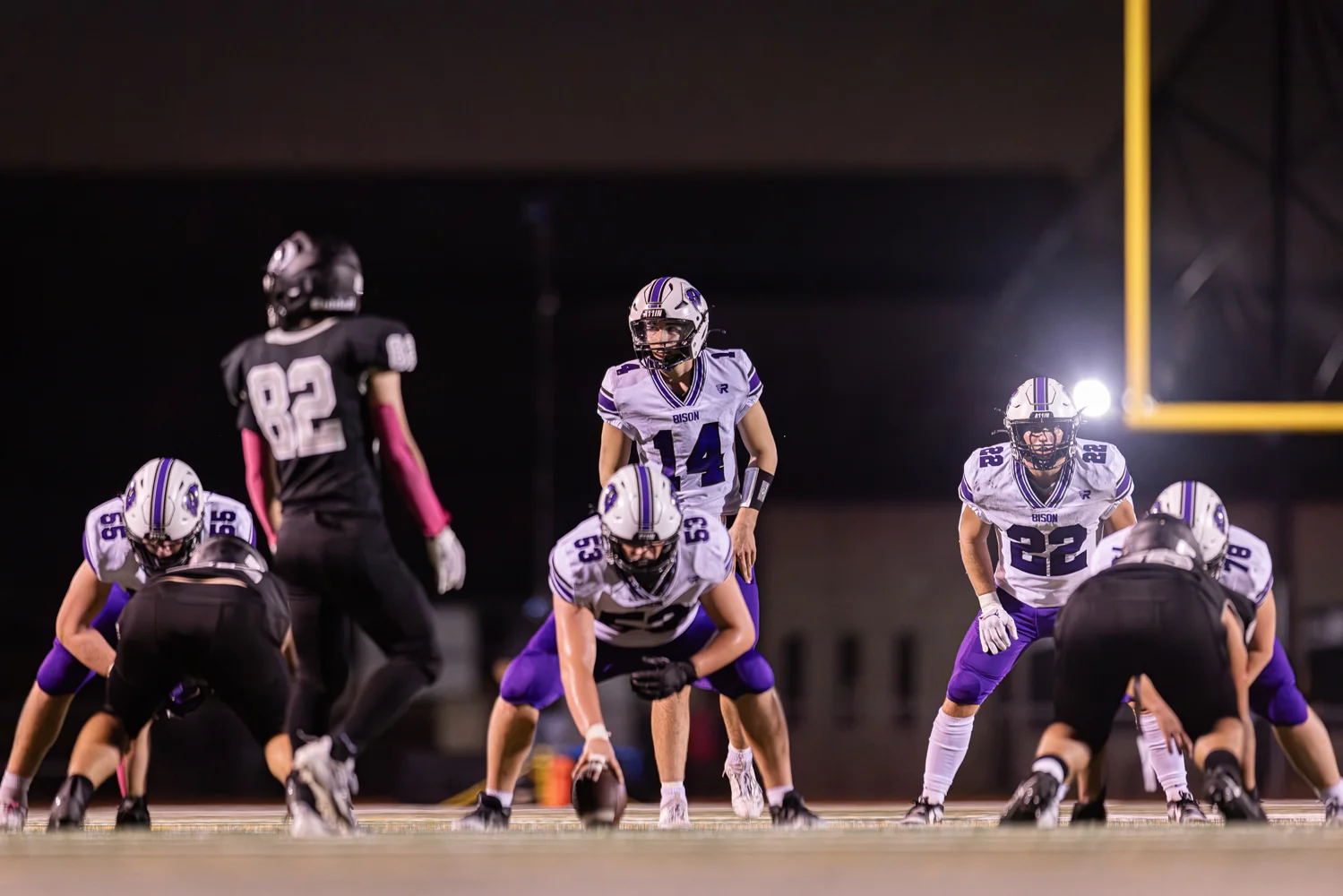 Bison offense set and ready for the play