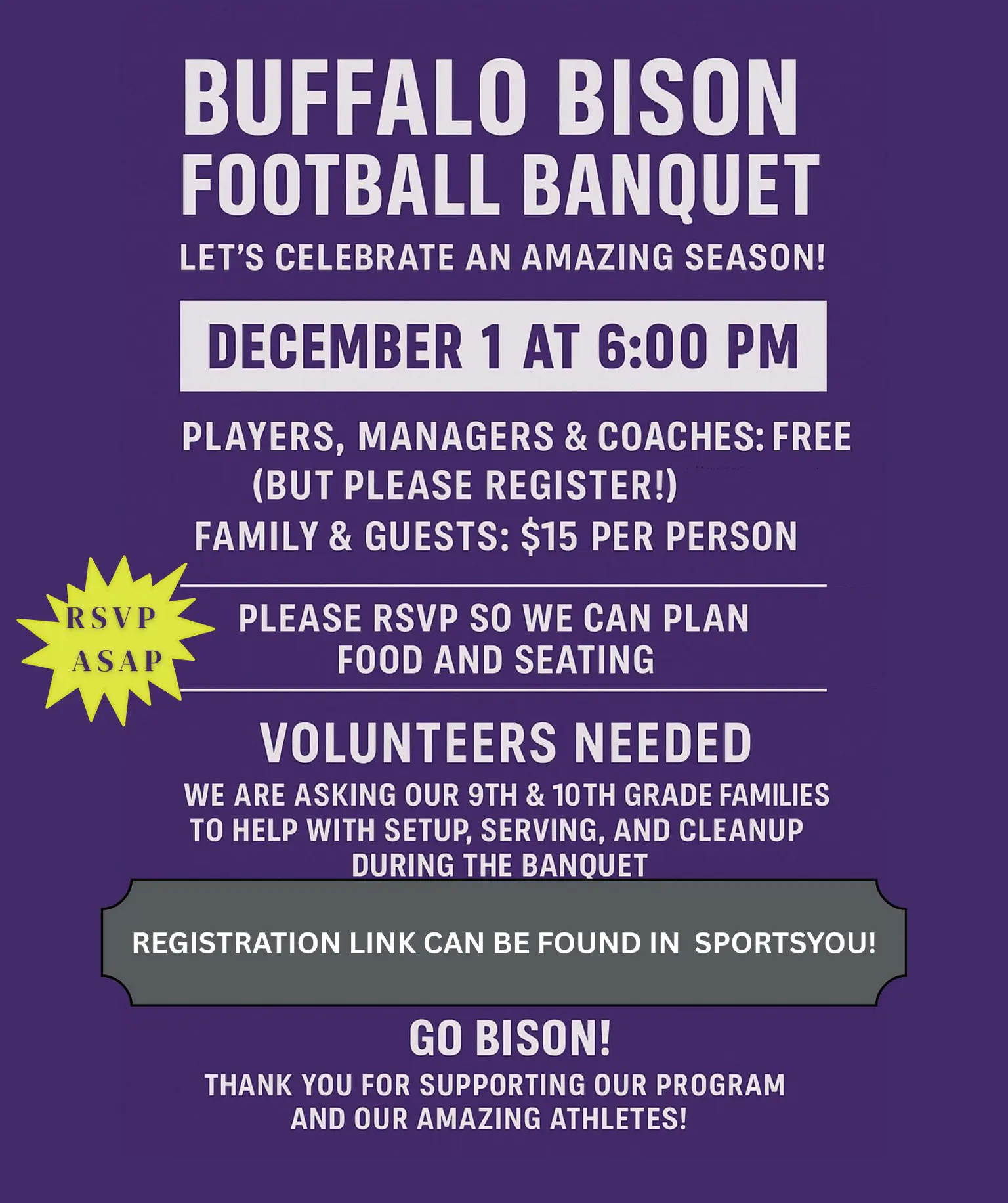 Buffalo Bison Banquet