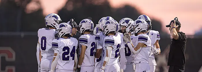 Buffalo QB pointing for the 1st Down