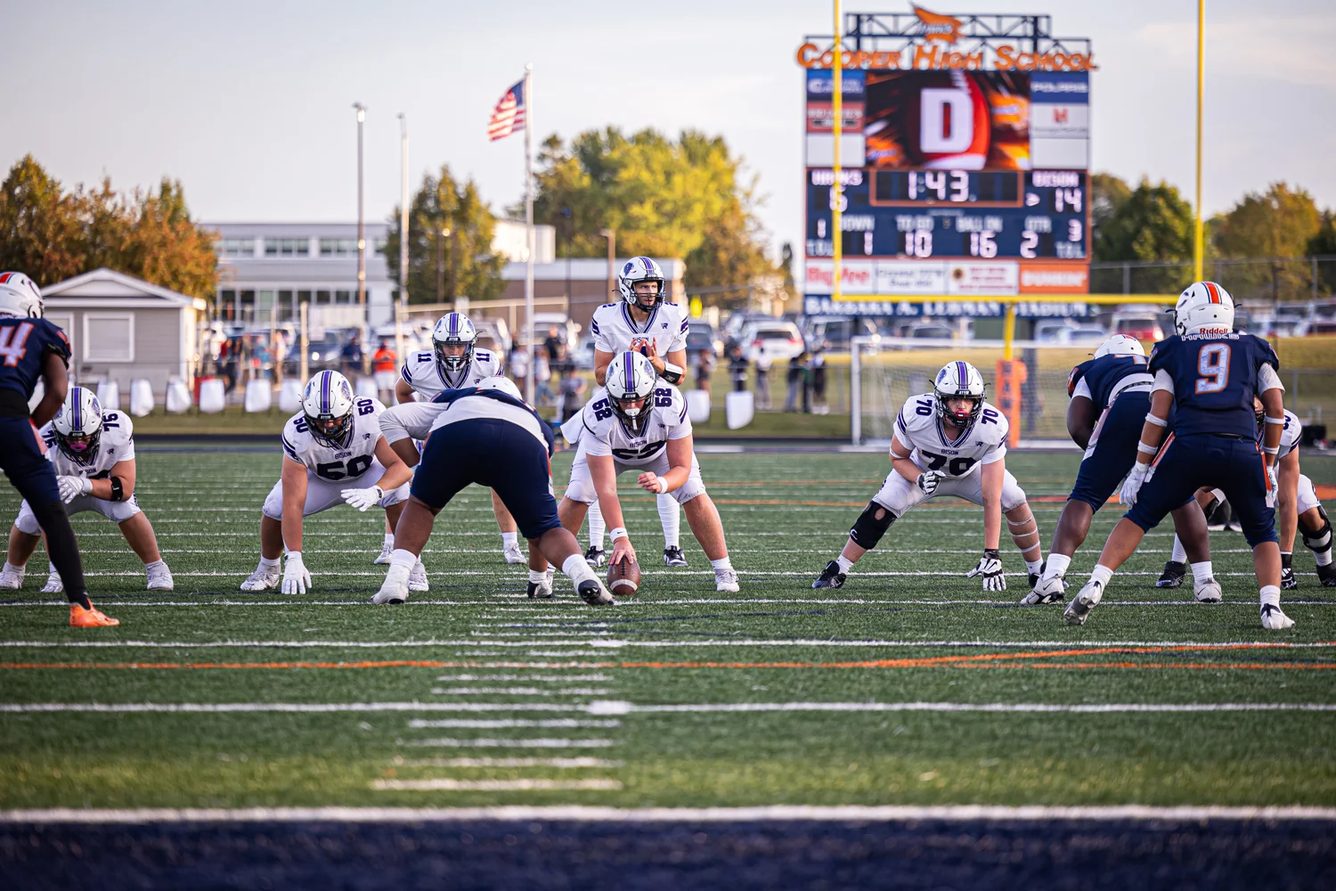 Offense ready for the play